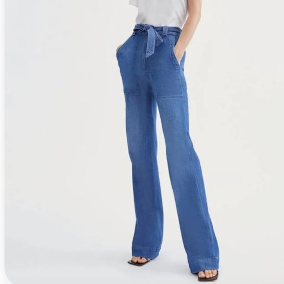 NWOT 7 For All Man Kind St. Tropez Wide Leg Jeans - Picture 1 of 5